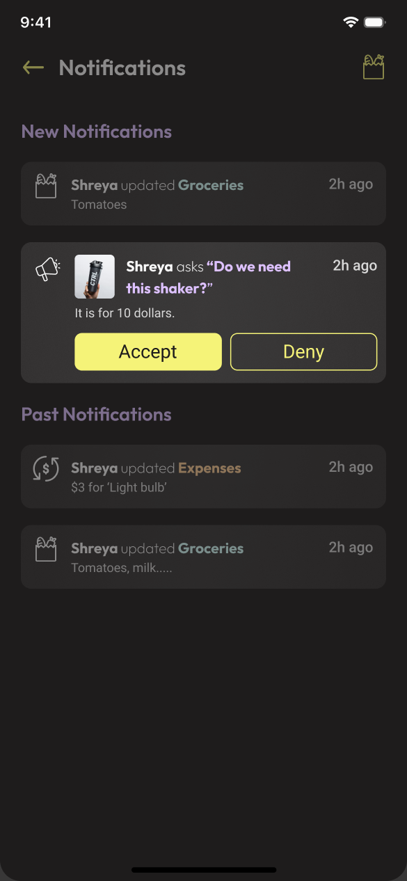 Notifications Mockup